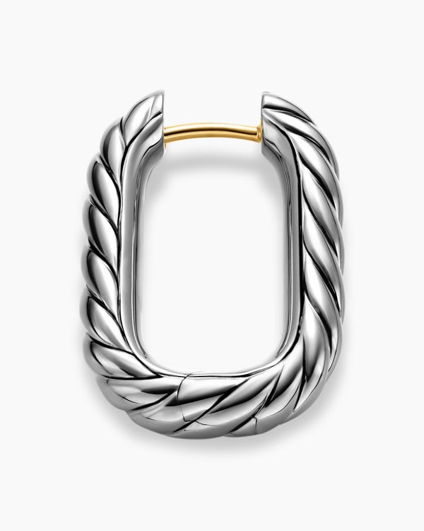 David Van Hagen DY Madison ® Cable Hoop Earrings Sterling Silver 24.3mm