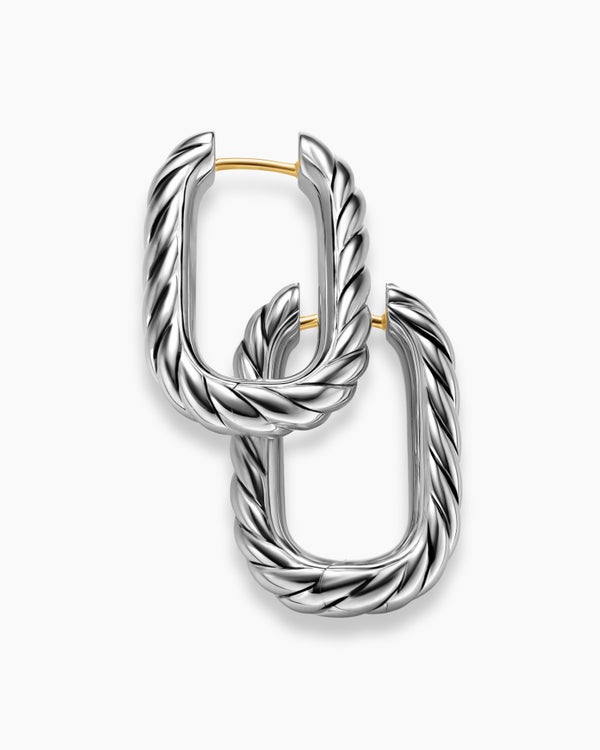 David Van Hagen DY Madison ® Cable Hoop Earrings Sterling Silver 24.3mm