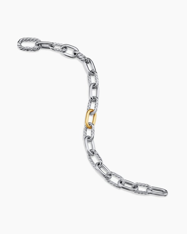 David Van Hagen DY Madison ® Chain Bracelet Sterling Silver With 18K Yellow Gold 8.5mm