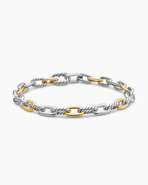 david van hagen DY Madison ® Chain Bracelet Sterling Silver with 18K Yellow Gold 5.5mm