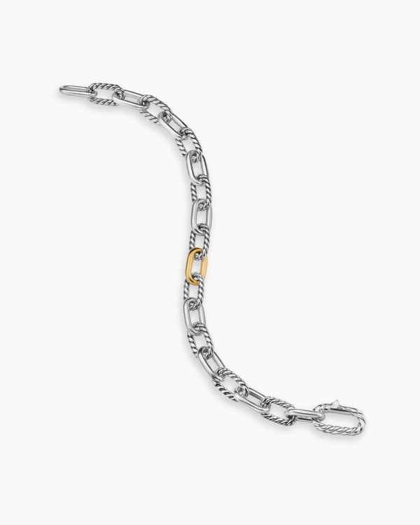 David Van Hagen DY Madison ® Chain Bracelet Sterling Silver With 18K Yellow Gold 8.5mm