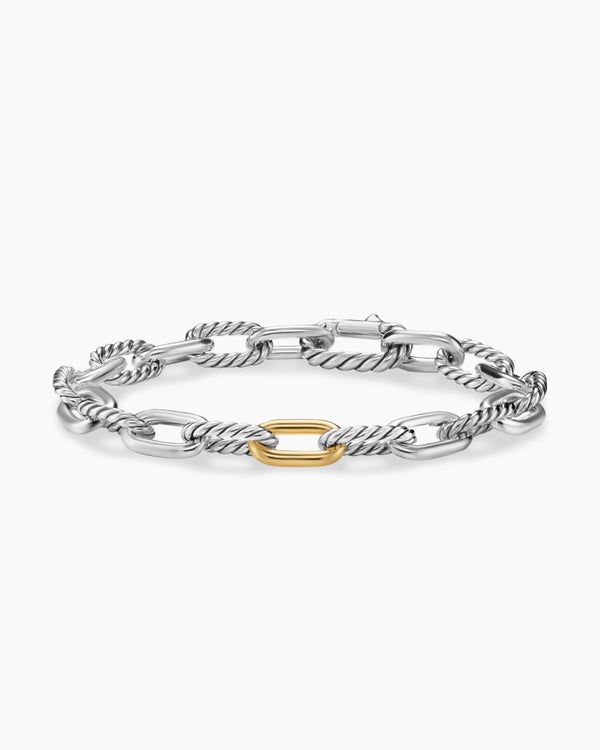 david van hagen DY Madison ® Chain Bracelet Sterling Silver with 18K Yellow Gold 8.5mm