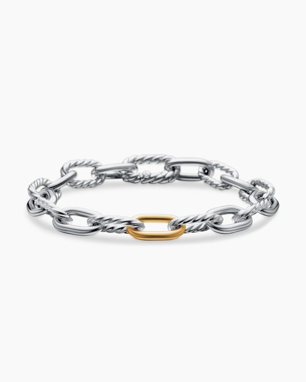 david van hagen DY Madison ® Chain Bracelet Sterling Silver with 18K Yellow Gold 8.5mm