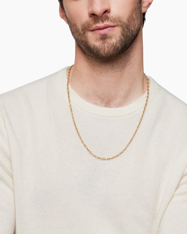 David Van Hagen DY Madison ® Chain Necklace 18K Yellow Gold 3mm