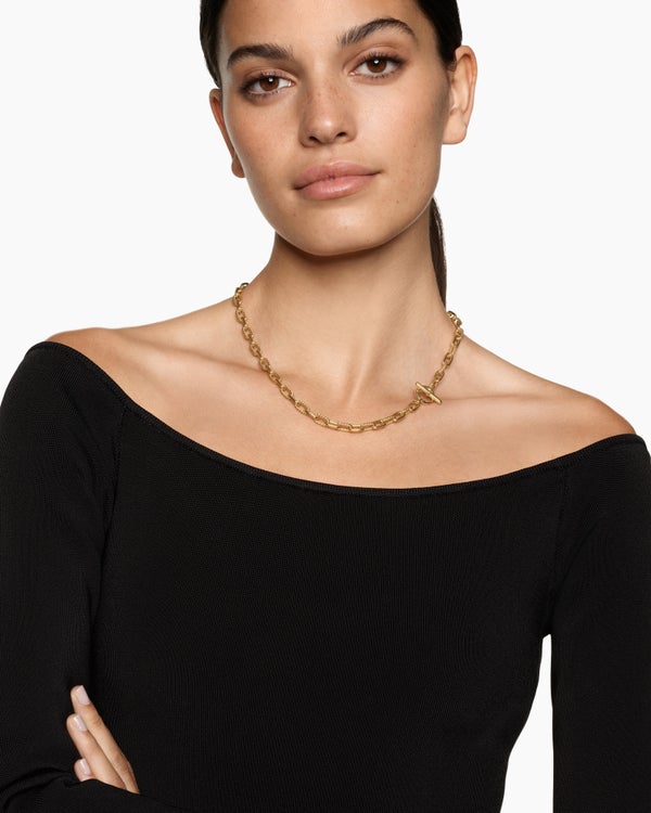 David Van Hagen DY Madison ® Toggle Chain Necklace 18K Yellow Gold 5.5mm