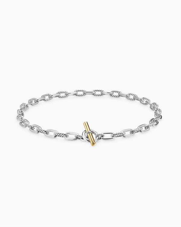 David Van Hagen DY Madison ® Toggle Chain Necklace Sterling Silver With 18K Yellow Gold 8.5mm