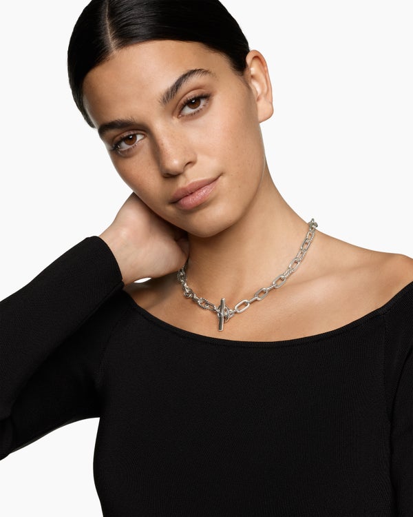 David Van Hagen DY Madison ® Toggle Chain Necklace Sterling Silver 8.5mm