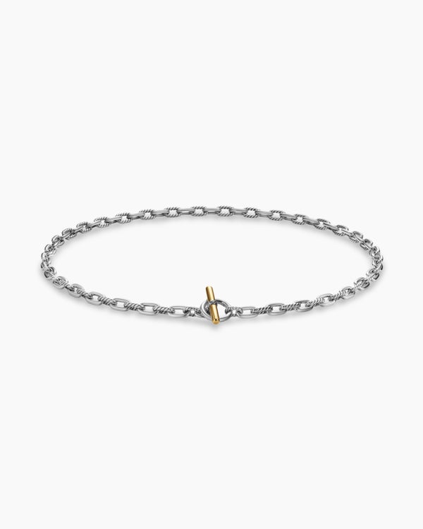 David Van Hagen DY Madison ® Toggle Chain Necklace Sterling Silver With 18K Yellow Gold 5.5mm