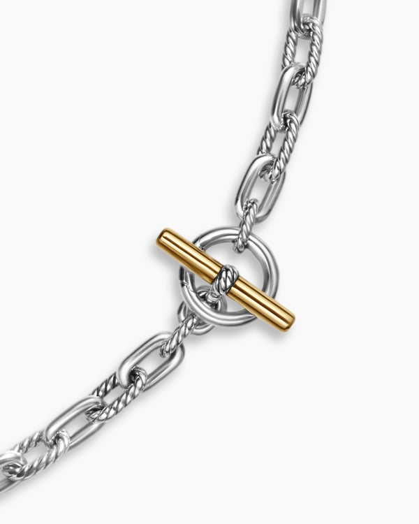 David Van Hagen DY Madison ® Toggle Chain Necklace Sterling Silver With 18K Yellow Gold 5.5mm