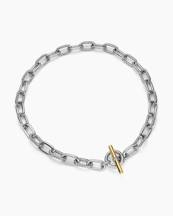 David Van Hagen DY Madison ® Toggle Chain Necklace Sterling Silver With 18K Yellow Gold 11mm