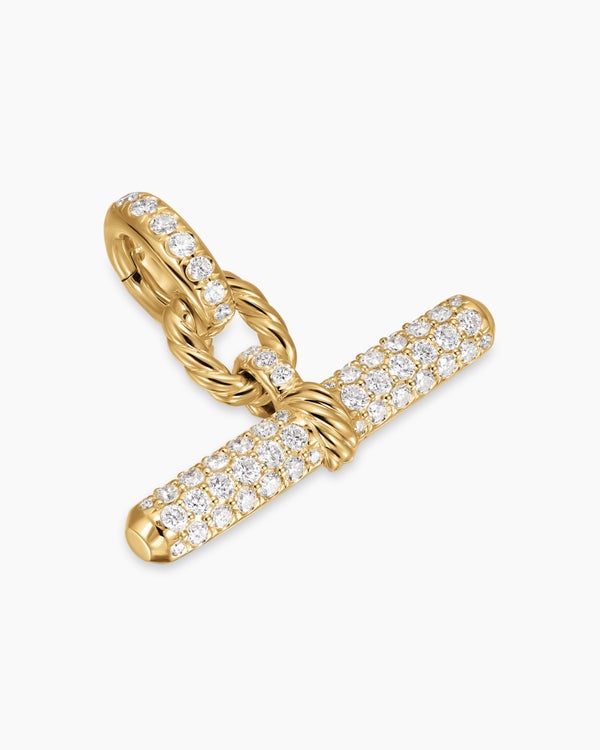 David Van Hagen DY Madison ® Toggle Pendant 18K Yellow Gold With Diamonds 20.2mm