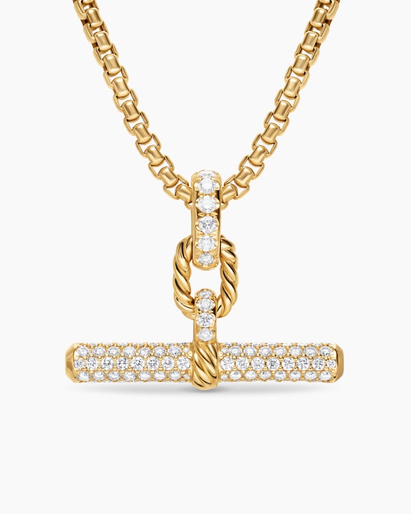 david van hagen DY Madison ® Toggle Pendant 18K Yellow Gold with Diamonds 29mm