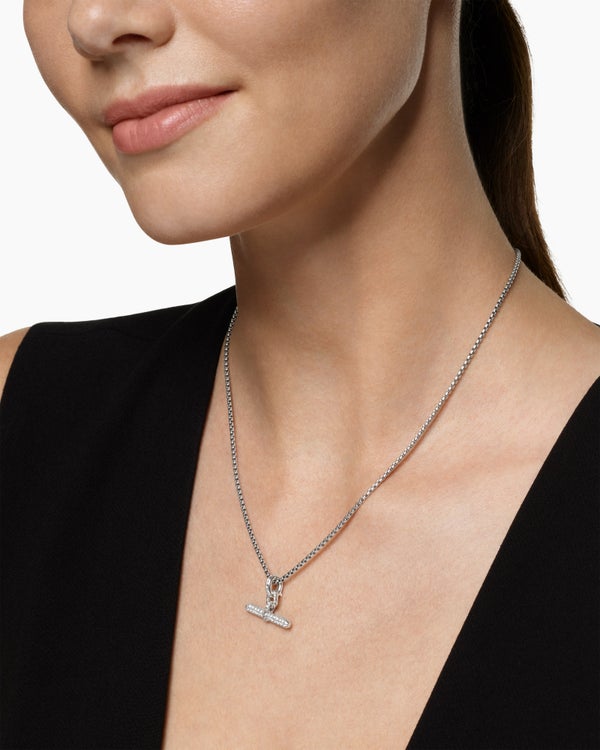 David Van Hagen DY Madison ® Toggle Pendant Sterling Silver With Diamonds 20.2mm