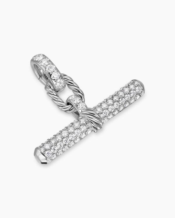 David Van Hagen DY Madison ® Toggle Pendant Sterling Silver With Diamonds 29mm