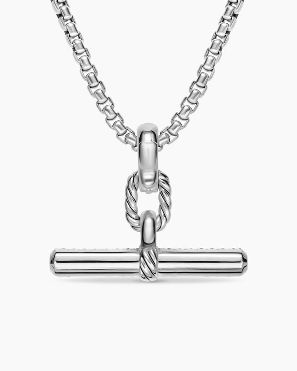 David Van Hagen DY Madison ® Toggle Pendant Sterling Silver With Diamonds 29mm