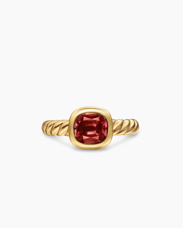 David Van Hagen DY Mercer ® Color Stone Ring 18K Yellow Gold With Rhodolite Garnet 7mm