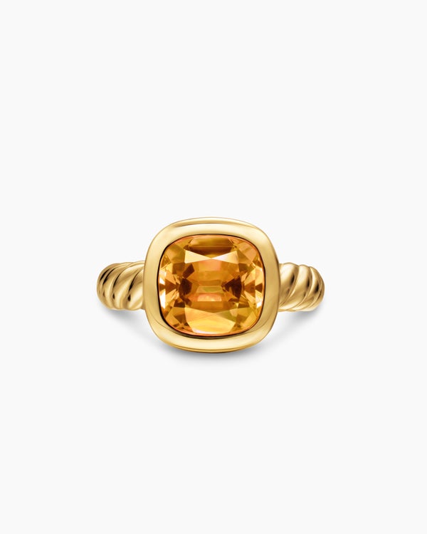 David Van Hagen DY Mercer ® Color Stone Ring 18K Yellow Gold With Citrine 10mm