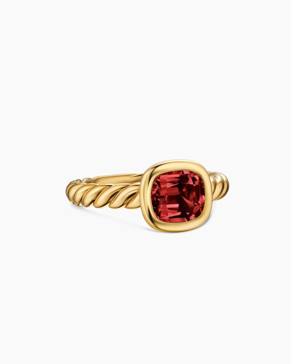 david van hagen DY Mercer ® Color Stone Ring 18K Yellow Gold with Rhodolite Garnet 7mm