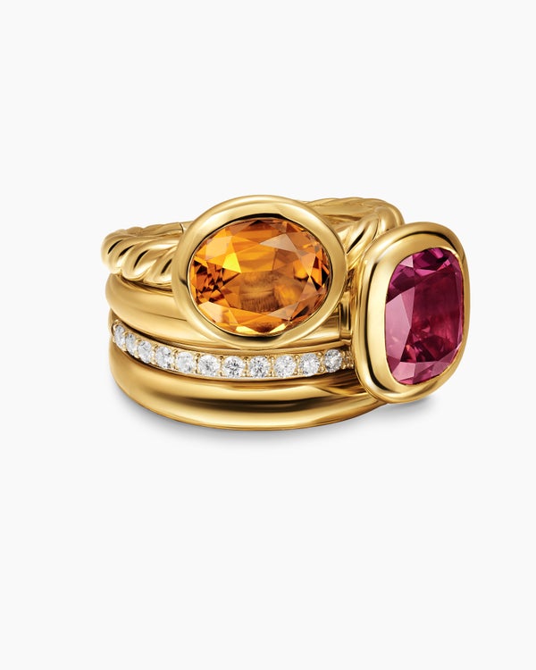 david van hagen DY Mercer ® Color Two Stone Cocktail Ring 18K Yellow Gold with Madeira Citrine Pink Tourmaline and Diamonds 17.7mm david van hagen DY Mercer ® Color Two Stone Cocktail Ring 18K Yellow Gold with Madeira Citrine Pink Tourmaline and Diamonds 17.7mm