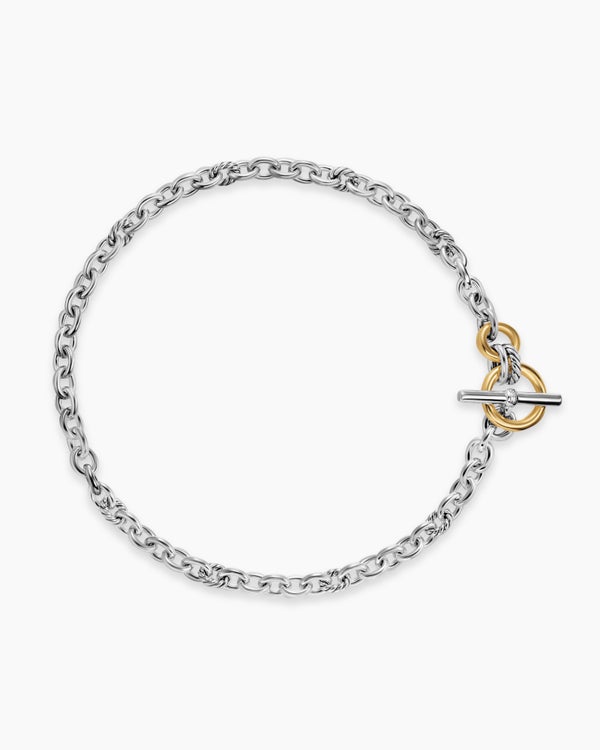 david van hagen DY Mercer ® Toggle Chain Necklace Sterling Silver with 18K Yellow Gold and Diamonds 8mm david van hagen DY Mercer ® Toggle Chain Necklace Sterling Silver with 18K Yellow Gold and Diamonds 8mm