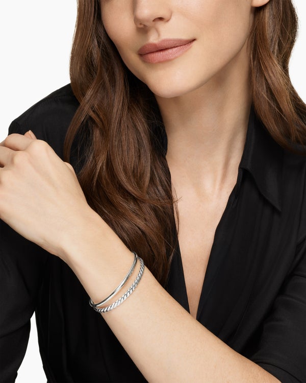 David Van Hagen DY Mercer ® Two Row Cuff Bracelet Sterling Silver 8mm