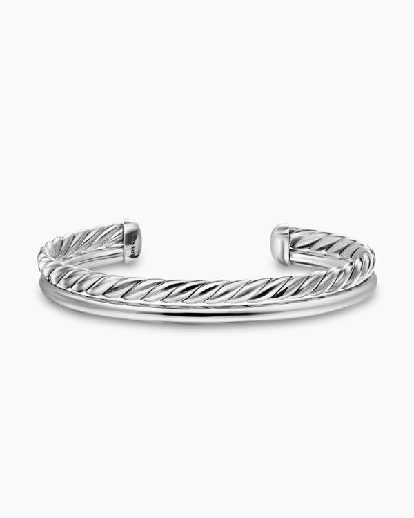 David Van Hagen DY Mercer ® Two Row Cuff Bracelet Sterling Silver 8mm