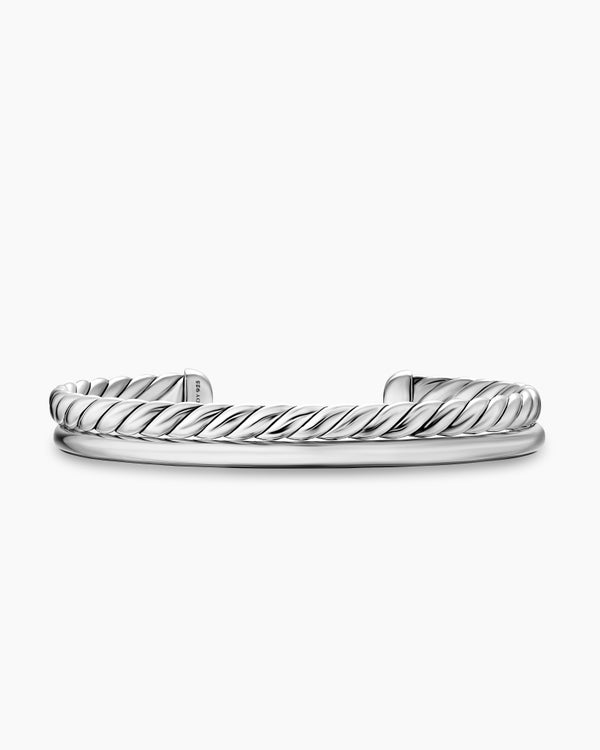 david van hagen DY Mercer ® Two Row Cuff Bracelet Sterling Silver 8mm