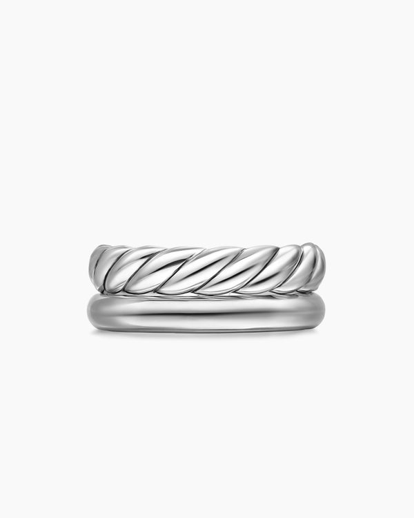 David Van Hagen DY Mercer ® Two Row Ring Sterling Silver 8mm