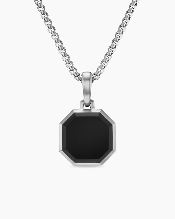 david van hagen Faceted Stone Amulet Sterling Silver with Black Onyx 16mm david van hagen Faceted Stone Amulet Sterling Silver with Black Onyx 16mm