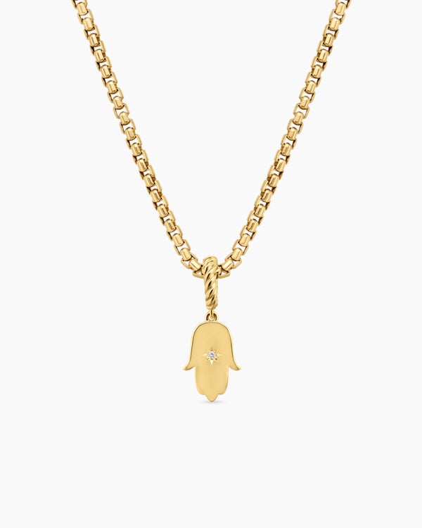 david van hagen Hamsa Amulet 18K Yellow Gold with Center Diamond 15.8mm david van hagen Hamsa Amulet 18K Yellow Gold with Center Diamond 15.8mm