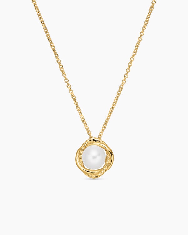 david van hagen Infinity Pendant Necklace 18K Yellow Gold with Pearl 10mm david van hagen Infinity Pendant Necklace 18K Yellow Gold with Pearl 10mm