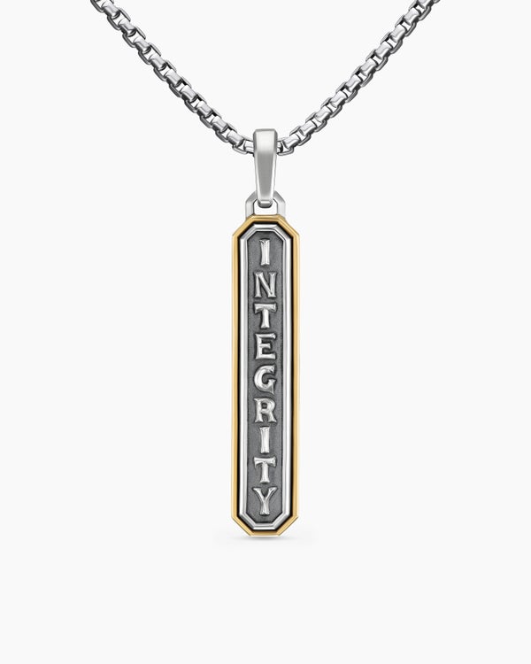 david van hagen Integrity Amulet Sterling Silver with 14K Yellow Gold 43mm david van hagen Integrity Amulet Sterling Silver with 14K Yellow Gold 43mm