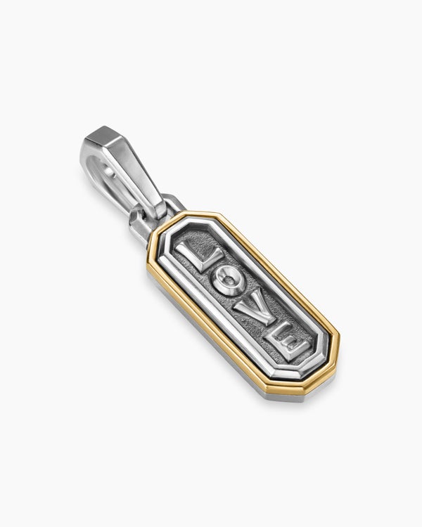 David Van Hagen Love Amulet Sterling Silver With 14K Yellow Gold 22mm