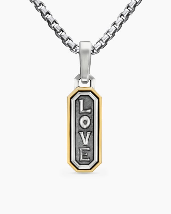 david van hagen Love Amulet Sterling Silver with 14K Yellow Gold 22mm david van hagen Love Amulet Sterling Silver with 14K Yellow Gold 22mm