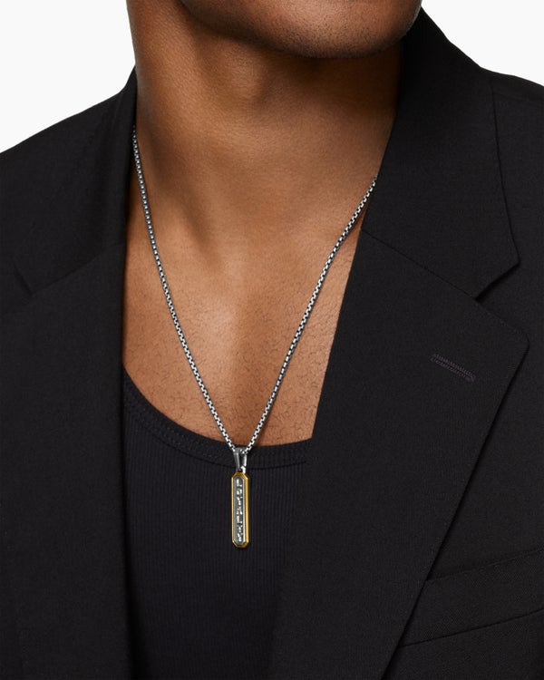 David Van Hagen Loyalty Amulet Sterling Silver With 14K Yellow Gold 35mm
