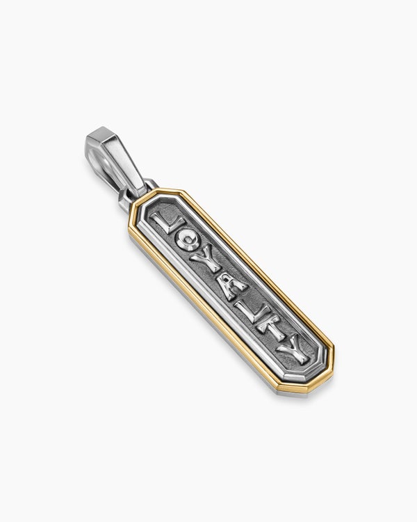 David Van Hagen Loyalty Amulet Sterling Silver With 14K Yellow Gold 35mm