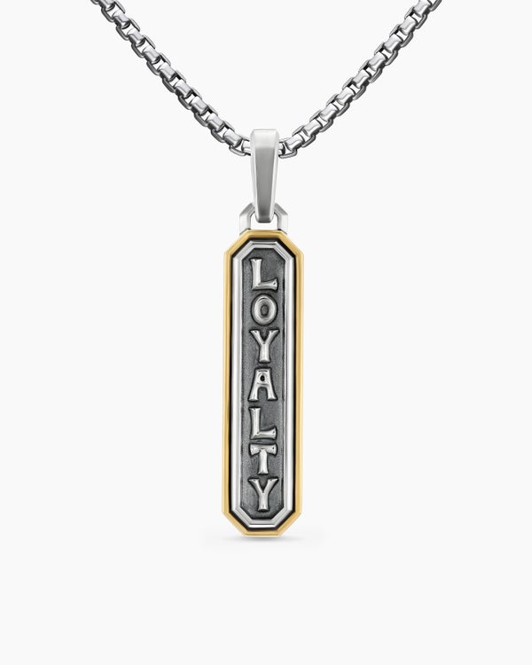 david van hagen Loyalty Amulet Sterling Silver with 14K Yellow Gold 35mm david van hagen Loyalty Amulet Sterling Silver with 14K Yellow Gold 35mm