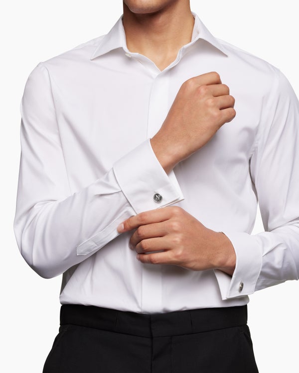 David Van Hagen Maritime ® Compass Cufflinks Sterling Silver With Center Black Diamond 16mm