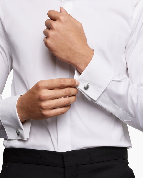 David Van Hagen Meteorite Faceted Round Cufflinks Sterling Silver 16mm