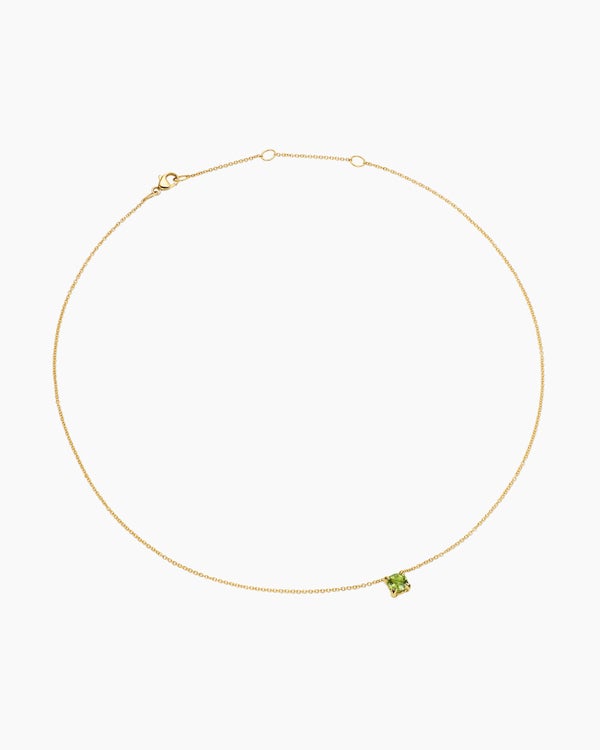 David Van Hagen Micro Chatelaine ® Pendant Necklace 18K Yellow Gold With Peridot 5mm