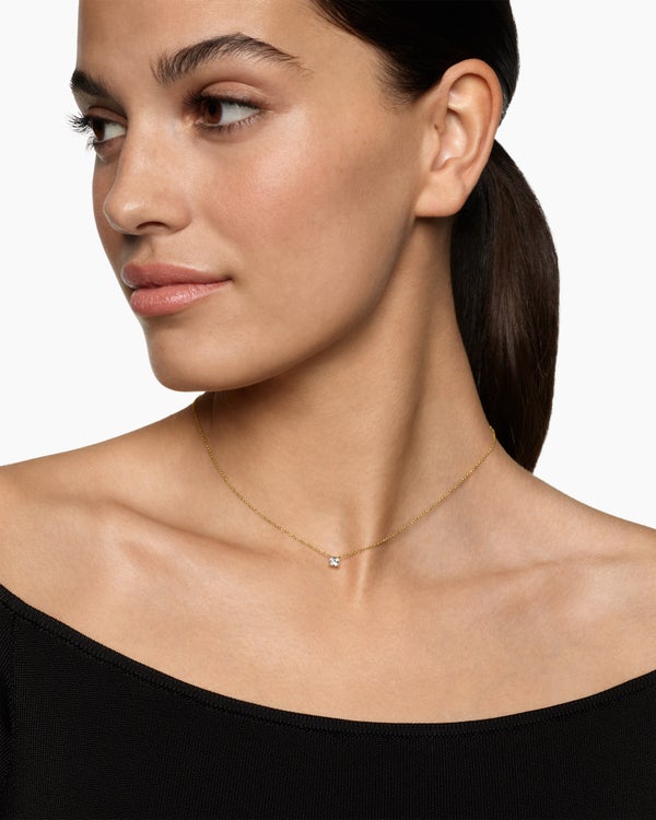 David Van Hagen Micro Chatelaine ® Pendant Necklace 18K Yellow Gold With Diamond 4mm