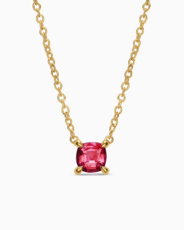 david van hagen Micro Chatelaine ® Pendant Necklace 18K Yellow Gold with Ruby 4mm
