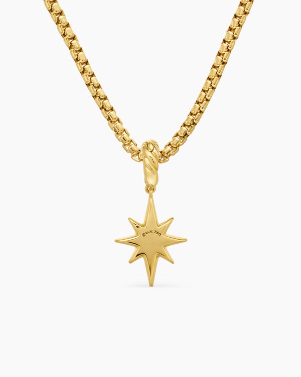 David Van Hagen North Star Amulet 18K Yellow Gold With Diamonds 15mm