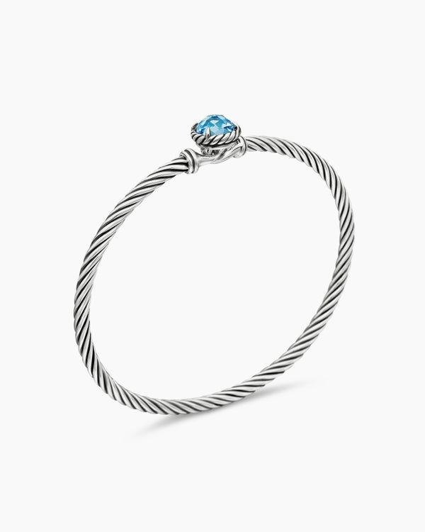 David Van Hagen Petite Chatelaine ® Bracelet Sterling Silver With Blue Topaz 3mm