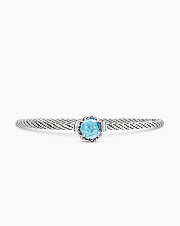 david van hagen Petite Chatelaine ® Bracelet Sterling Silver with Blue Topaz 3mm