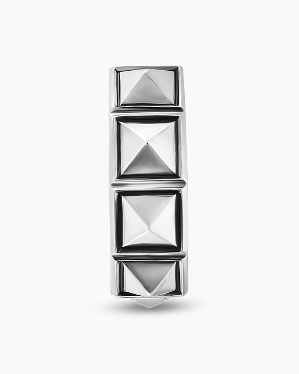 David Van Hagen Pyramid Hoop Earring Sterling Silver 12.3mm