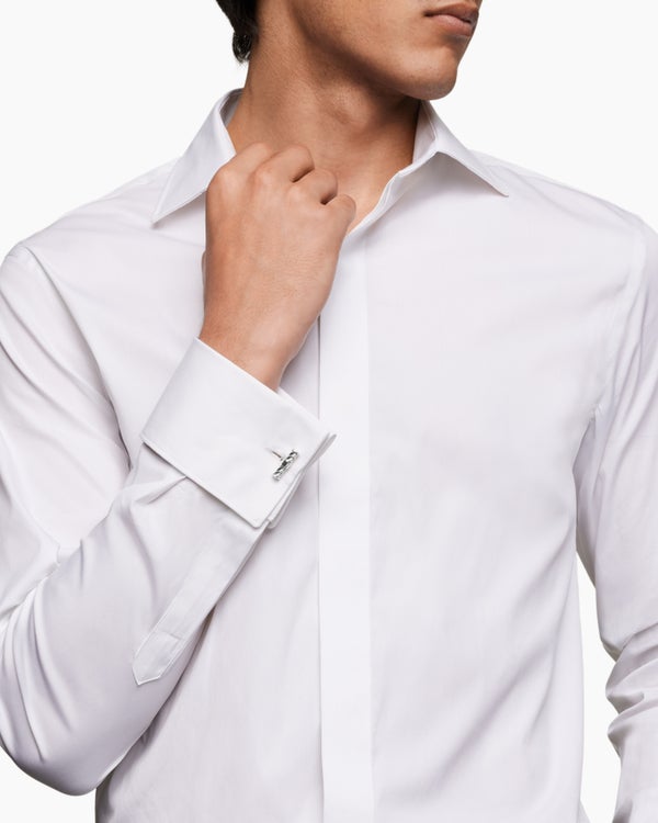 David Van Hagen Sculpted Cable Elongated Cufflinks Sterling Silver 22mm