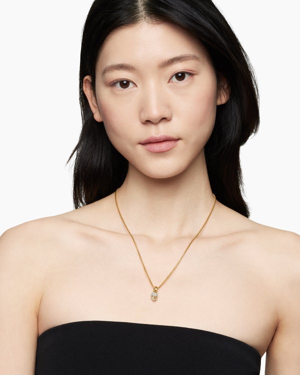 David Van Hagen Skull Amulet Full Pavé Diamonds And 18K Yellow Gold 14mm