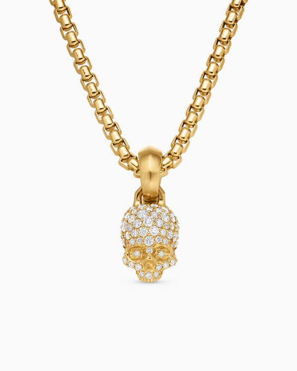 david van hagen Skull Amulet Full Pavé Diamonds and 18K Yellow Gold 14mm david van hagen Skull Amulet Full Pavé Diamonds and 18K Yellow Gold 14mm