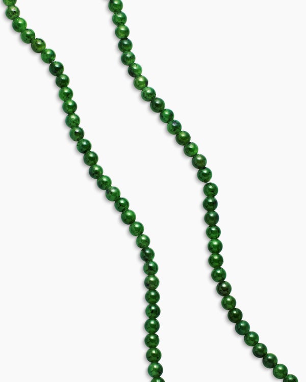 David Van Hagen Spiritual Beads Necklace Nephrite Jade And 18K Yellow Gold 4mm